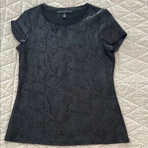 Black Snake Print Women Top